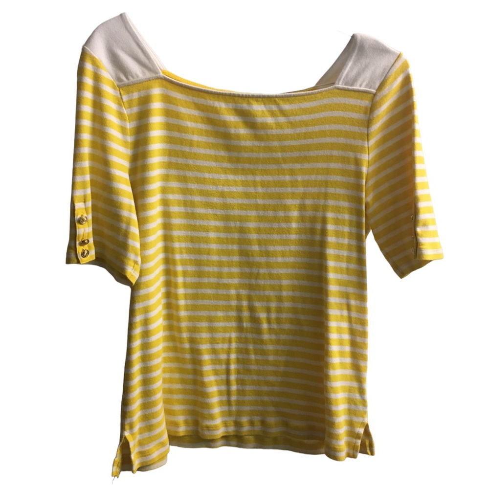 Yellow and white stripped Ralph Lauren shirt size XL